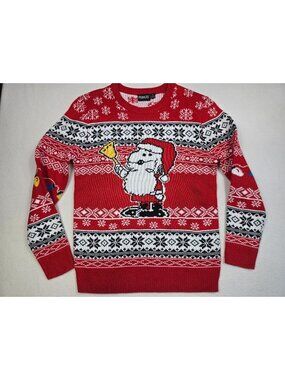 Peanuts Large Snoopy Christmas Sweater Red/White/Black